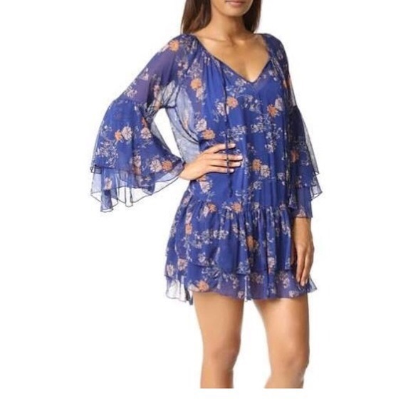 Free People Dresses & Skirts - Free people sunsetter floral ruffle dress large
